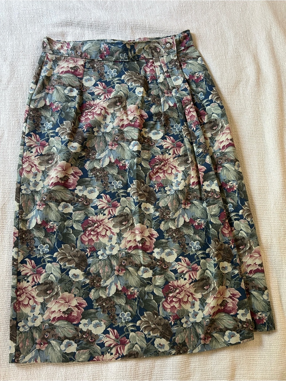Vintage 90’s Floral Wrap Style Midi Skirt 100% Cotton